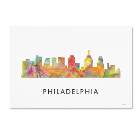 Marlene Watson 'Philadelphia Skyline WB-1' Canvas Art,30x47